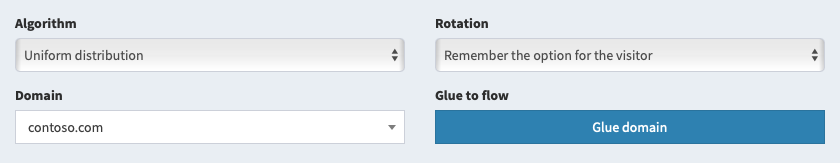 Glue domain to the flow